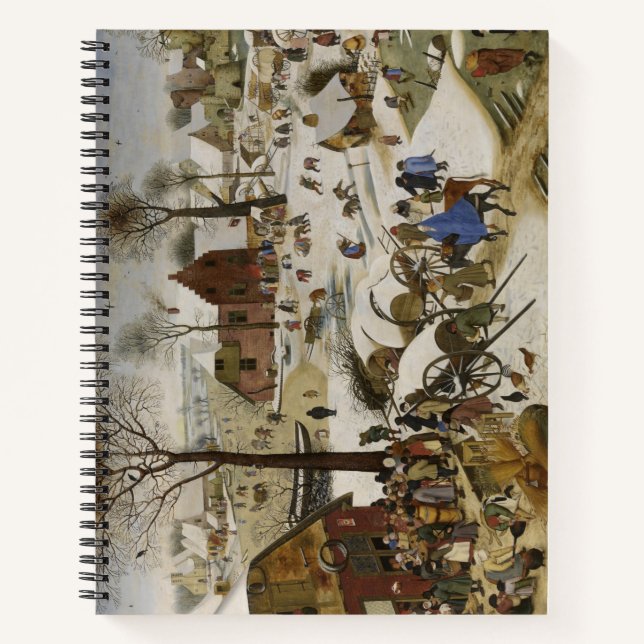 Die Volkszählung in Bethlehem (von Pieter Bruegel) Notizbuch (Vorderseite)