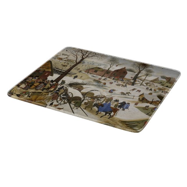 Die Volkszählung in Bethlehem (von Pieter Bruegel) Schneidebrett (Ecke)