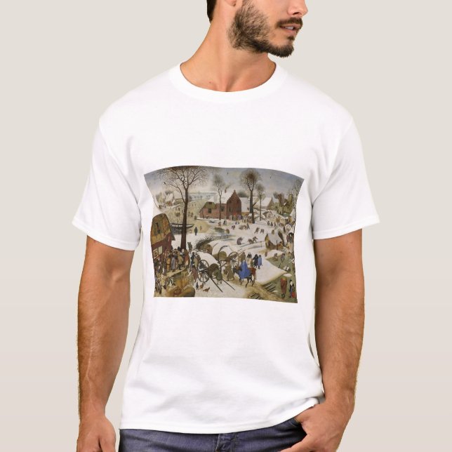 Die Volkszählung in Bethlehem (von Pieter Bruegel) T-Shirt (Vorderseite)