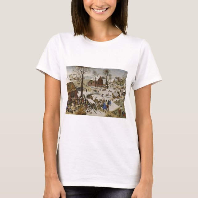 Die Volkszählung in Bethlehem (von Pieter Bruegel) T-Shirt (Vorderseite)