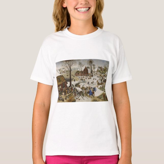 Die Volkszählung in Bethlehem (von Pieter Bruegel) T-Shirt (Vorderseite)