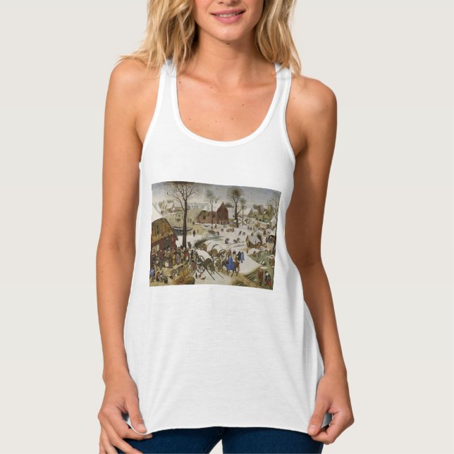 Die Volkszählung in Bethlehem (von Pieter Bruegel) Tank Top (Vorderseite)