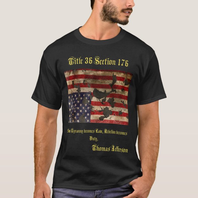 Die vom Krieg zerrüttete amerikanische Flagge beän T-Shirt (Vorderseite)