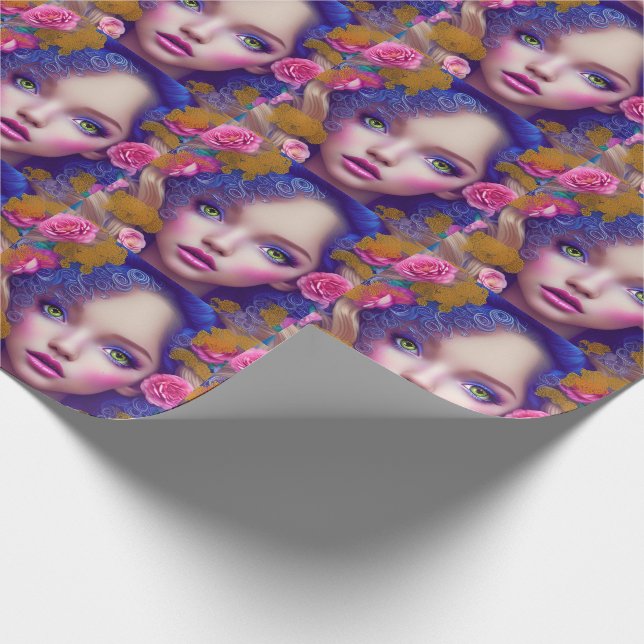 Die von der ukrainischen Kultur Inspirierte Blumen Geschenkpapier (Ecke)