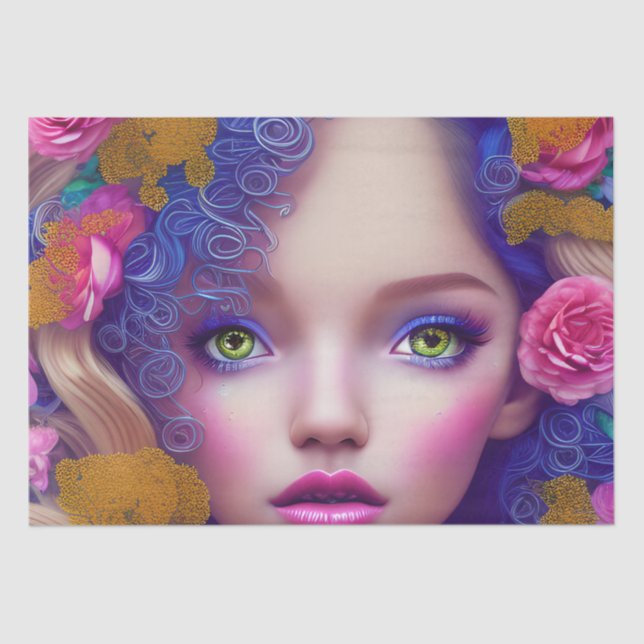 Die von der ukrainischen Kultur Inspirierte Blumen Seidenpapier (Vorderseite)