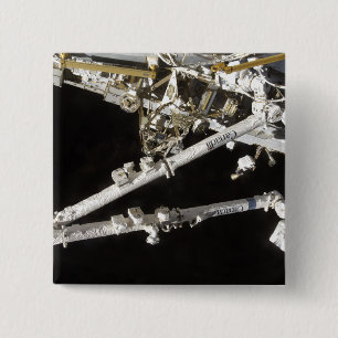 Die von Kanada gebaute Raumstation Button