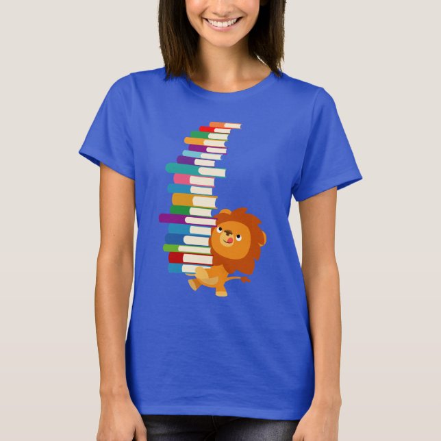 Die Voracious Reader (Cartoon Lion) Frauen T - Shi T-Shirt (Vorderseite)