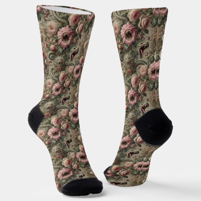 Die Voracious Verdants - Gotische Viktorianische T Socken (Gewinkelt)