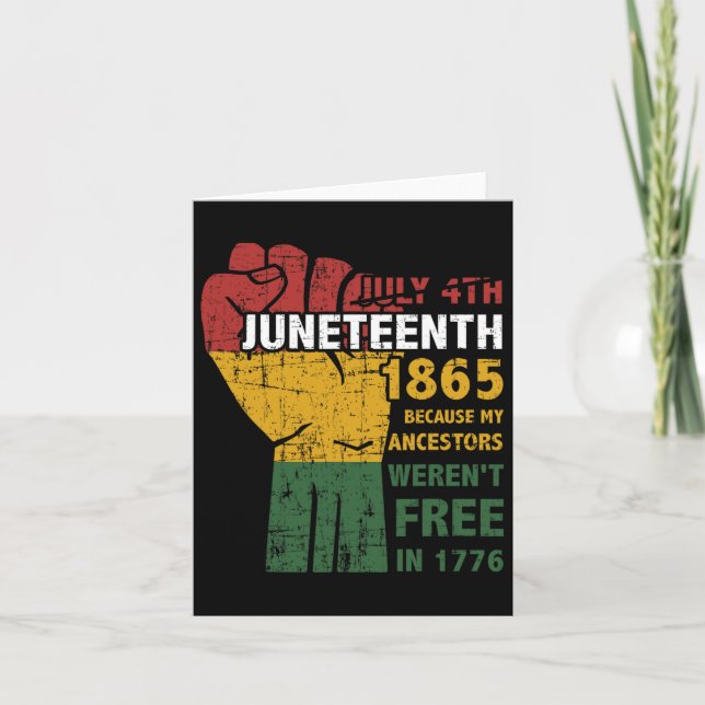 Die Vorfahren waren im 4. Juli 1865 nicht frei Karte (Vorderseite)