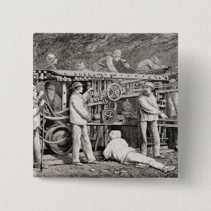 Die vorgerückte Galerie auf der französischen Button