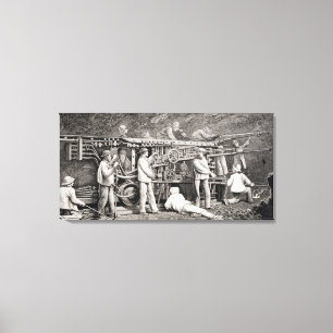 Die vorgerückte Galerie auf der französischen Leinwanddruck