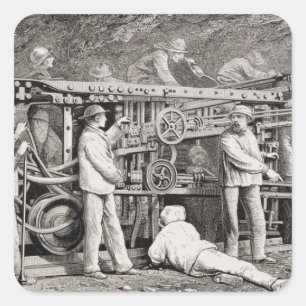 Die vorgerückte Galerie auf der französischen Quadratischer Aufkleber