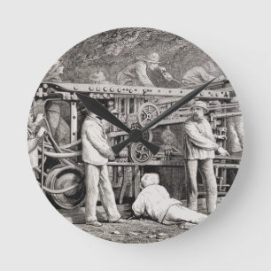 Die vorgerückte Galerie auf der französischen Runde Wanduhr