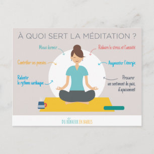 Die Vorteile der Meditation Postkarte