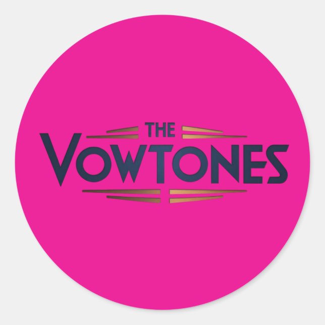 Die Vowtones - Logo-Aufkleber (Rosa) Runder Aufkleber (Vorderseite)