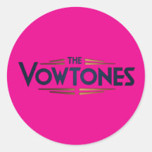 Die Vowtones - Logo-Aufkleber (Rosa)