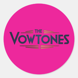 Die Vowtones - Logo-Aufkleber (Rosa) Runder Aufkleber