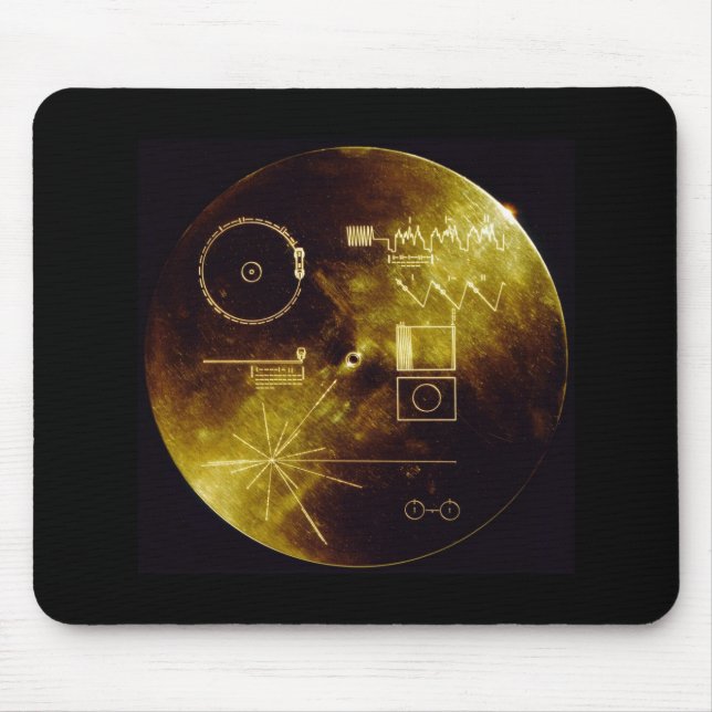 Die voyager-goldene Aufzeichnung Mousepad (Vorne)