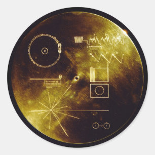 Die voyager-goldene Aufzeichnung Runder Aufkleber