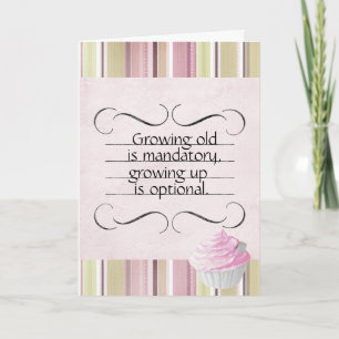 Die wachsende alte Geburtstagskarte Karte