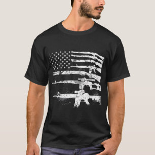 Die Waffen der USA Flaggenkonflikte Streifen bewaf T-Shirt