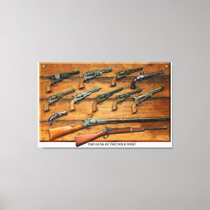 Die Waffen des Wilden Westens Stretch Canvas Print Leinwanddruck