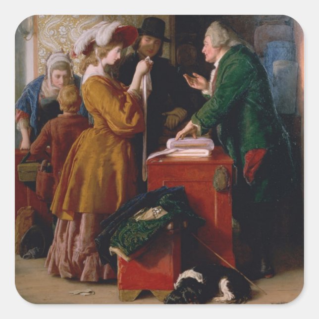 Die Wahl des Hochzeitsgown, aus Kapitel 1 "Die Quadratischer Aufkleber (Vorderseite)