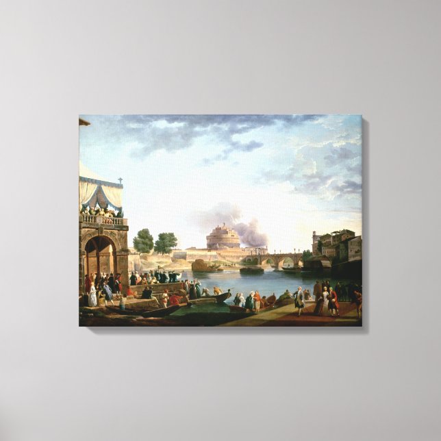 Die Wahl des Papstes mit Castel St. Leinwanddruck (Vorderseite)