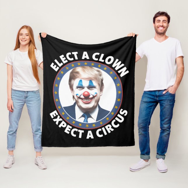 Die Wahl eines Clowns erwartet eine lustige Politi Fleecedecke (Beispiel)