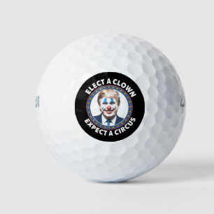 Die Wahl eines Clowns erwartet eine lustige Politi Golfball