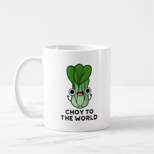 Die Wahl für die Welt lustige Bok Choy Veggie Pun Kaffeetasse