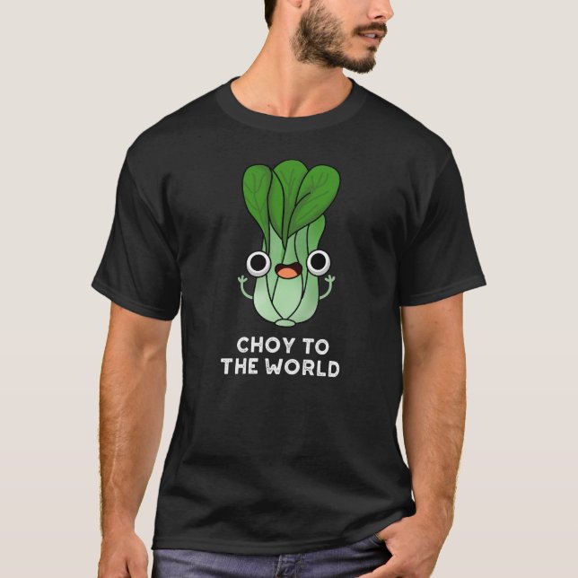 Die Wahl für die Welt lustige Veggie Pun Dark BG T-Shirt (Vorderseite)
