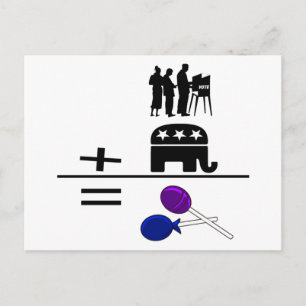 Die Wähler und die Republikaner sind gleich gesaug Postkarte