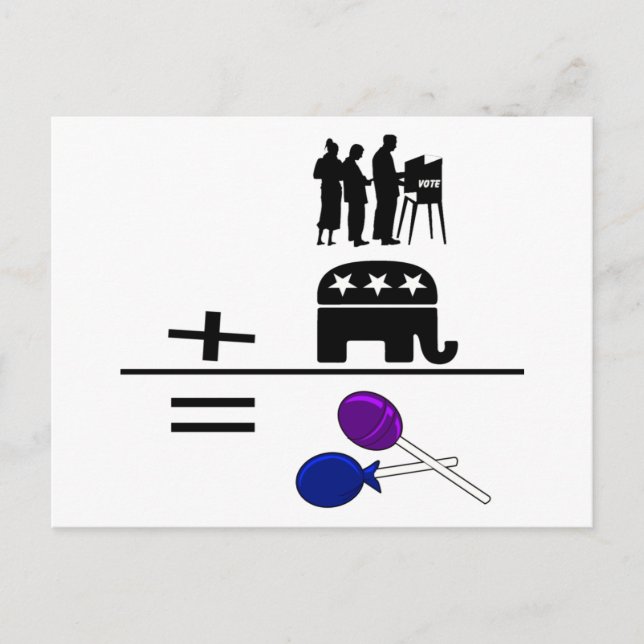 Die Wähler und die Republikaner sind gleich gesaug Postkarte (Vorderseite)
