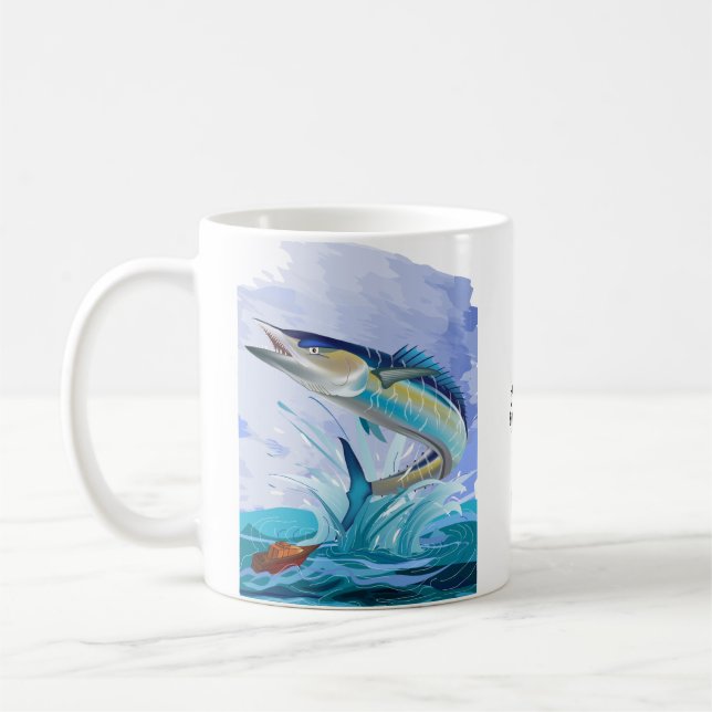 Die Wahoo Fishing Drinks Tee oder Kaffee-Tasse Kaffeetasse (Links)