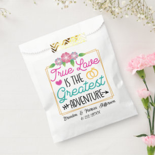 Die wahre Liebe ist das bestste Abenteuer mit Name Geschenktütchen