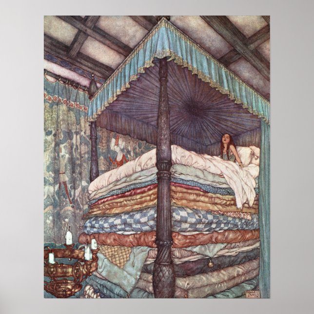 Die wahre Prinzessin von Edmund Dulac Poster (Vorne)