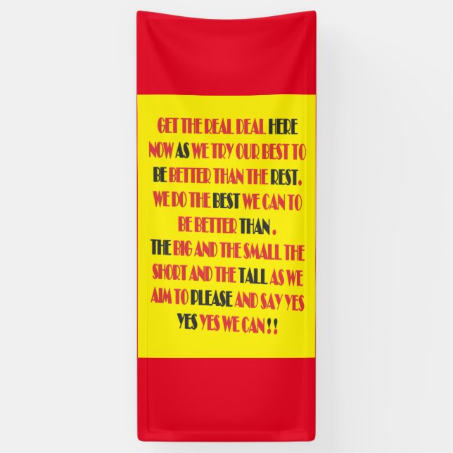 Die wahre Sache ist hier die Poster-Druckart Art Banner (Vertikal)