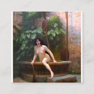 Die Wahrheit aus ihrem Brunnen - Jean-Leon Gerome Quadratische Visitenkarte