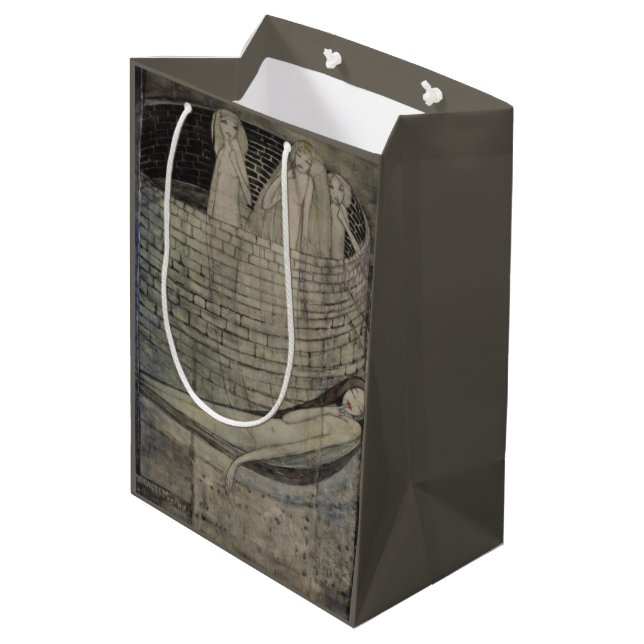 Die Wahrheit liegt am unteren Ende des Brunnens Mittlere Geschenktüte (Rückseite Schrägansicht)