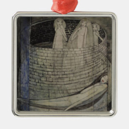 Die Wahrheit liegt am unteren Ende des Brunnens Ornament Aus Metall