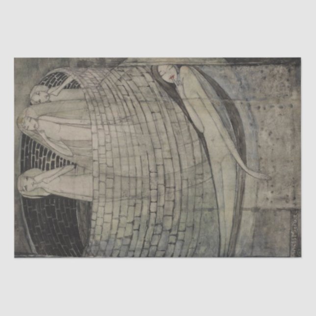 Die Wahrheit liegt am unteren Ende des Brunnens Seidenpapier (Vorderseite)