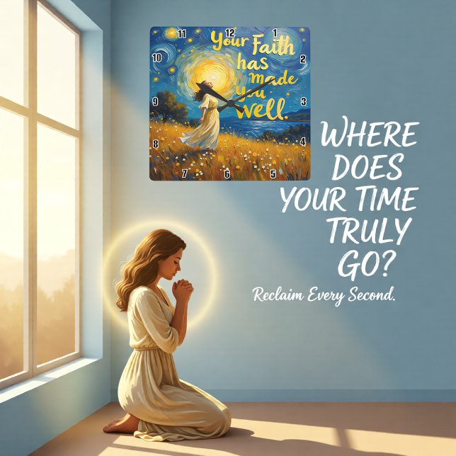 Die Wahrheit Set dir frei Quadratische Wanduhr (Von Creator hochgeladen)