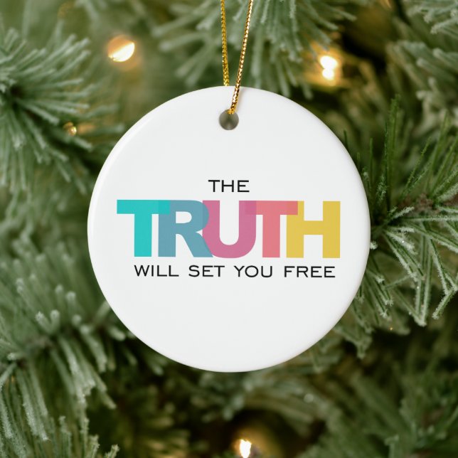 Die Wahrheit Set dir Freude Keramik Ornament (Baum)