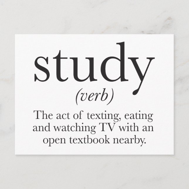 Die Wahrheit über das Lernen Postkarte (Vorderseite)