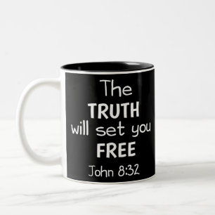 die Wahrheit wird Set Sie frei in 8 32 Zweifarbige Tasse