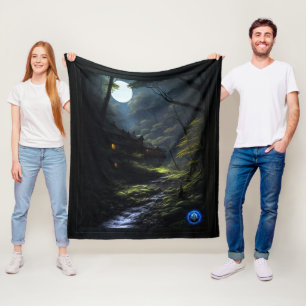 Die Waldbewohner von AI Concept Art von Xzendor7 Fleecedecke