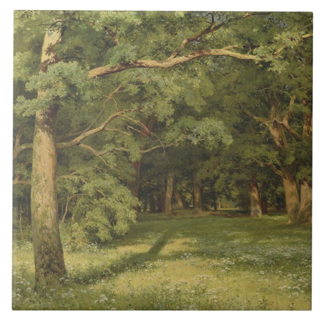 Die Waldreinigung (Waldlandschaft) Fliese (Vorderseite)