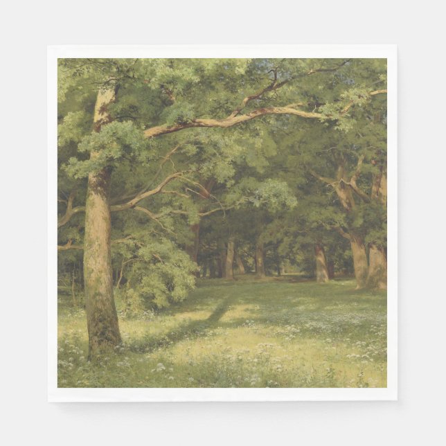 Die Waldreinigung (Waldlandschaft) Serviette (Vorderseite)