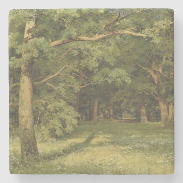 Die Waldreinigung (Waldlandschaft) Steinuntersetzer (Vorderseite)